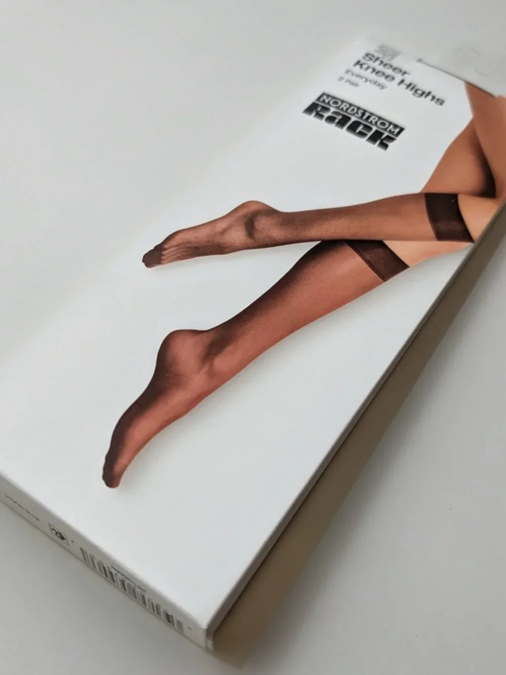Nordstrom Rack 20 Denier Sheer Knee Highs Jet Black OS 2-Pair